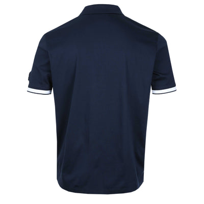 Sandbanks Silicone Zip Polo Shirt in Navy Back