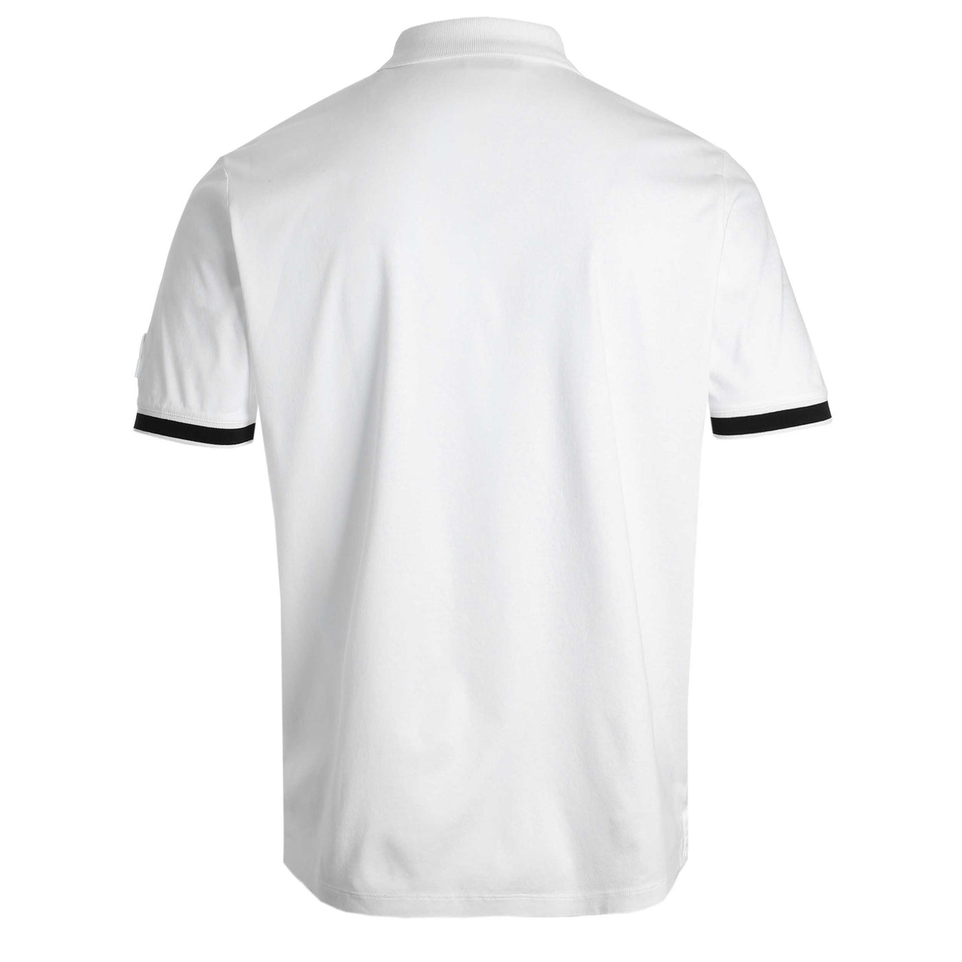 Sandbanks Silicone Zip Polo Shirt in White Back