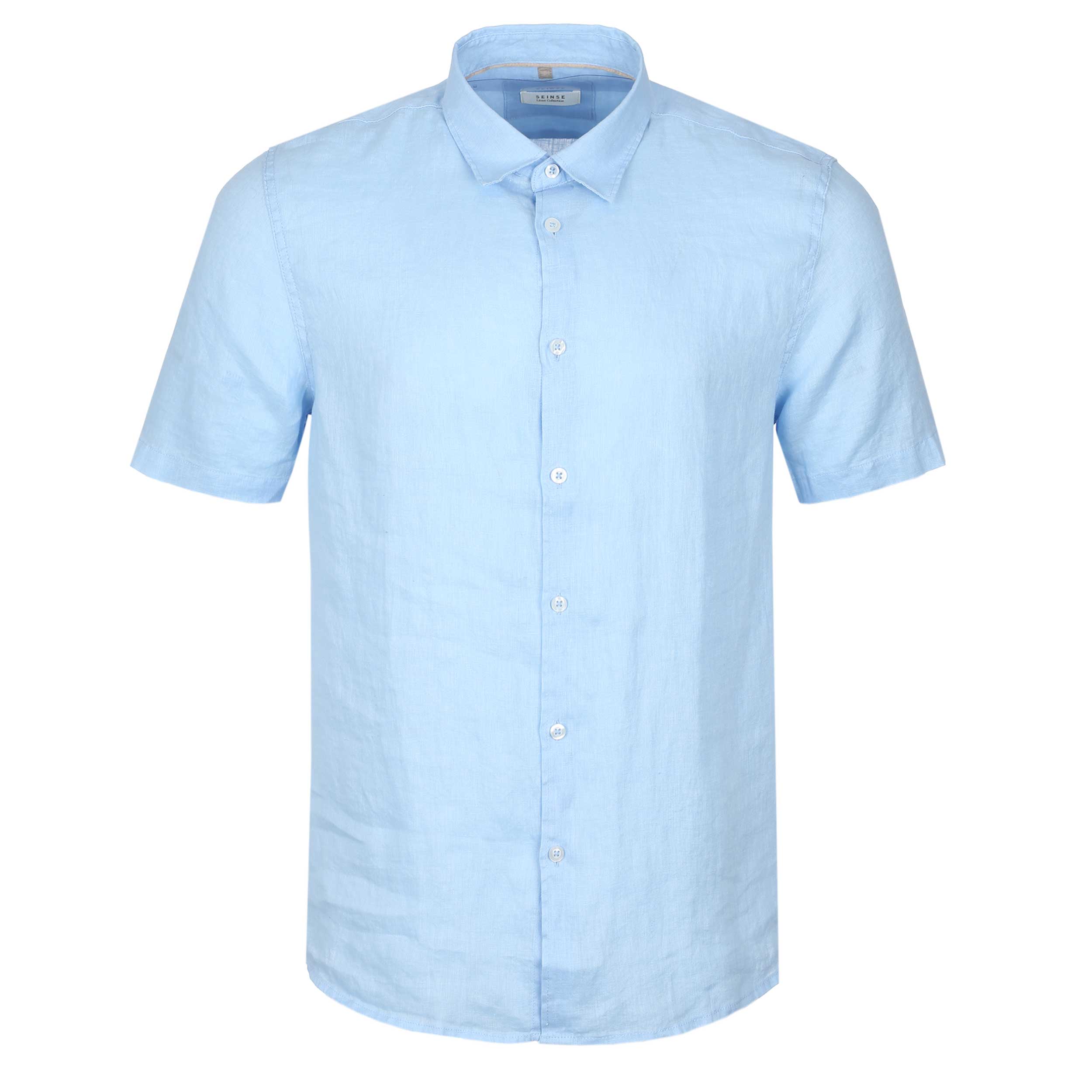 Seinse Basic Linen SS Shirt in Sky Blue