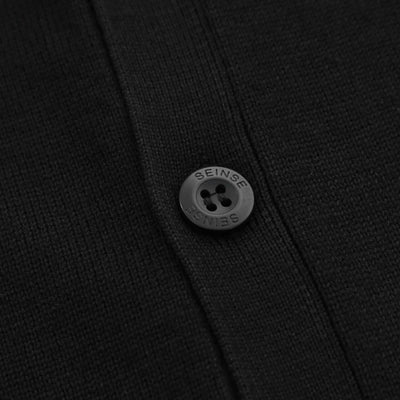Seinse Button Cardigan in Black Button
