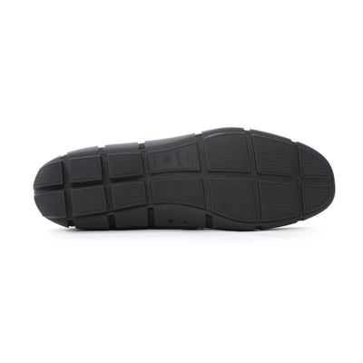 Swims Braided Lace Loafer Shoe in Black Sole