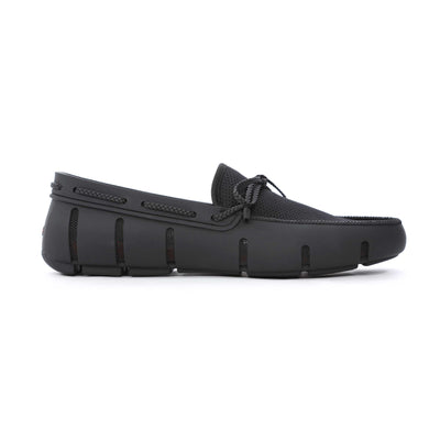 Swims Braided Lace Loafer Shoe in Black