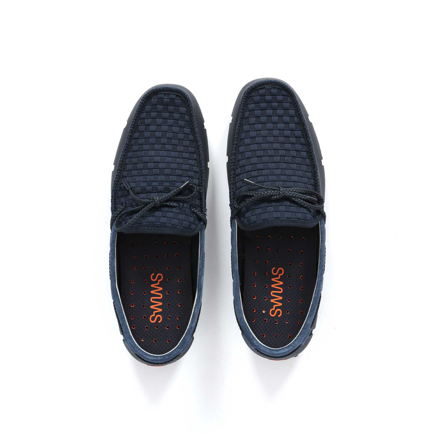 Swims Woven Driver Shoe in Navy Birdseye