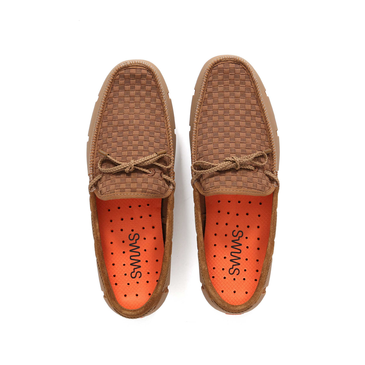 Swims Woven Driver Shoe in Nut Birdseye