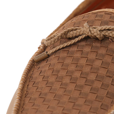 Swims Woven Driver Shoe in Nut Detail
