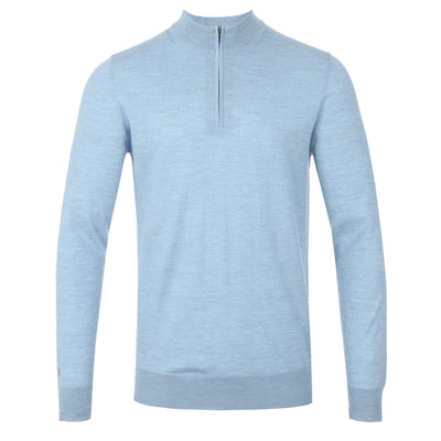 Thomas Maine 1/4 Zip Knitwear in Sky Blue