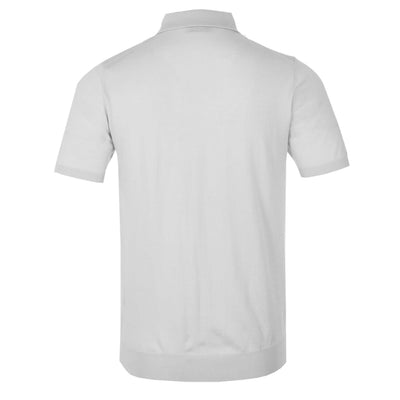 Thomas Maine 3 Button Knit Polo in Silver Back