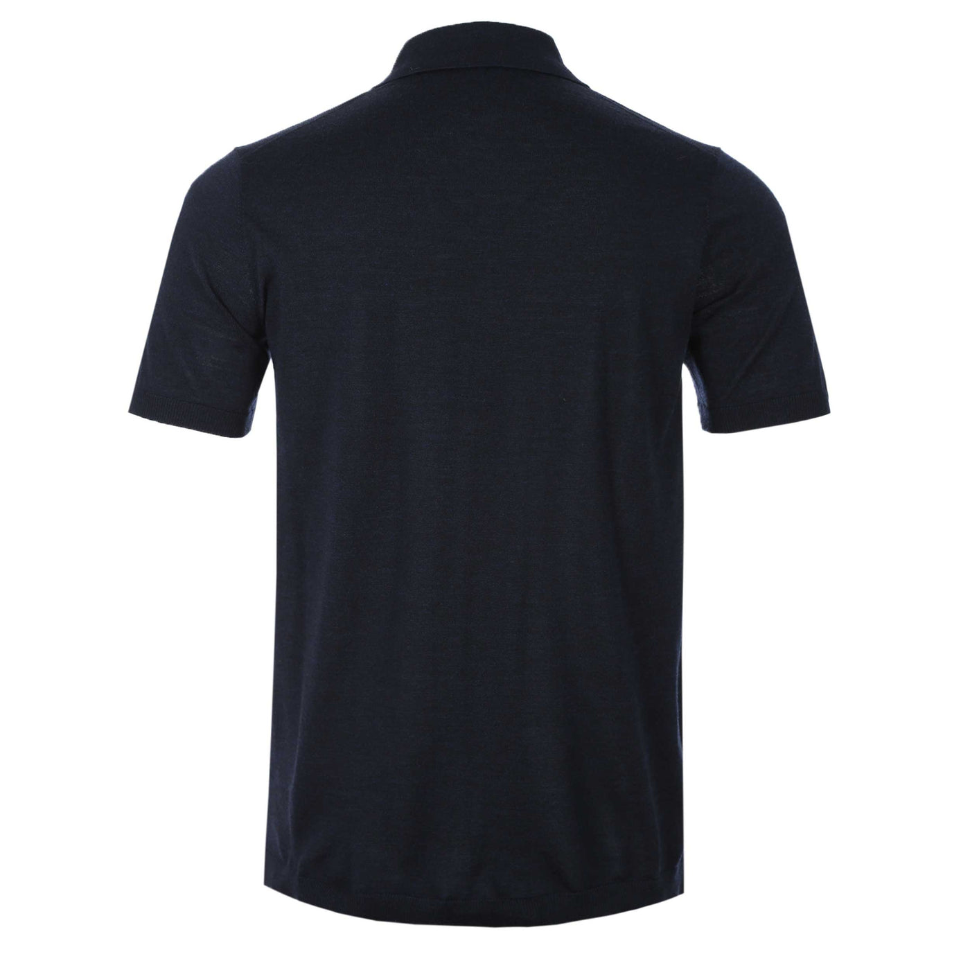 Thomas Maine Button Thru Knitted Polo in Navy