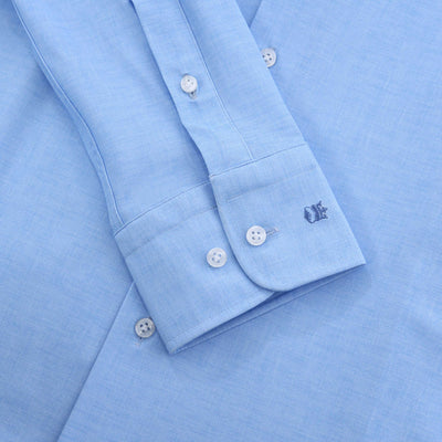 Thomas Maine Canclini Stretch Shirt in Sky Blue Cuff