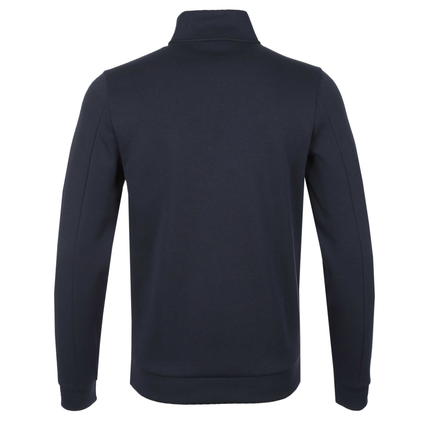 Thomas Maine Interlock 1/4 Zip Sweatshirt in Navy Back