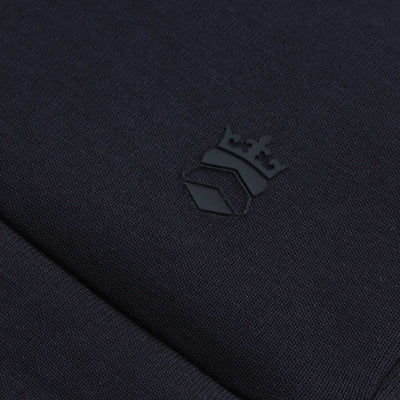 Thomas Maine Interlock 1/4 Zip Sweatshirt in Navy Logo