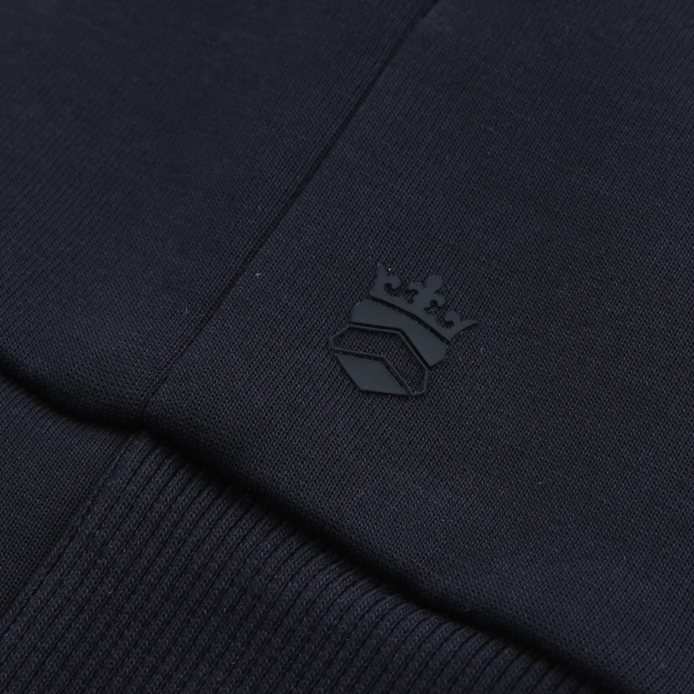Thomas Maine Interlock Full Zip Sweatshirt in Navy Logo