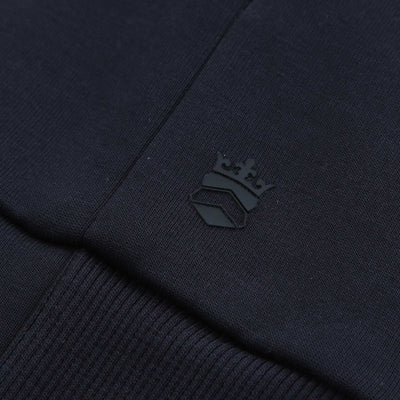 Thomas Maine Interlock Full Zip Sweatshirt in Navy Logo