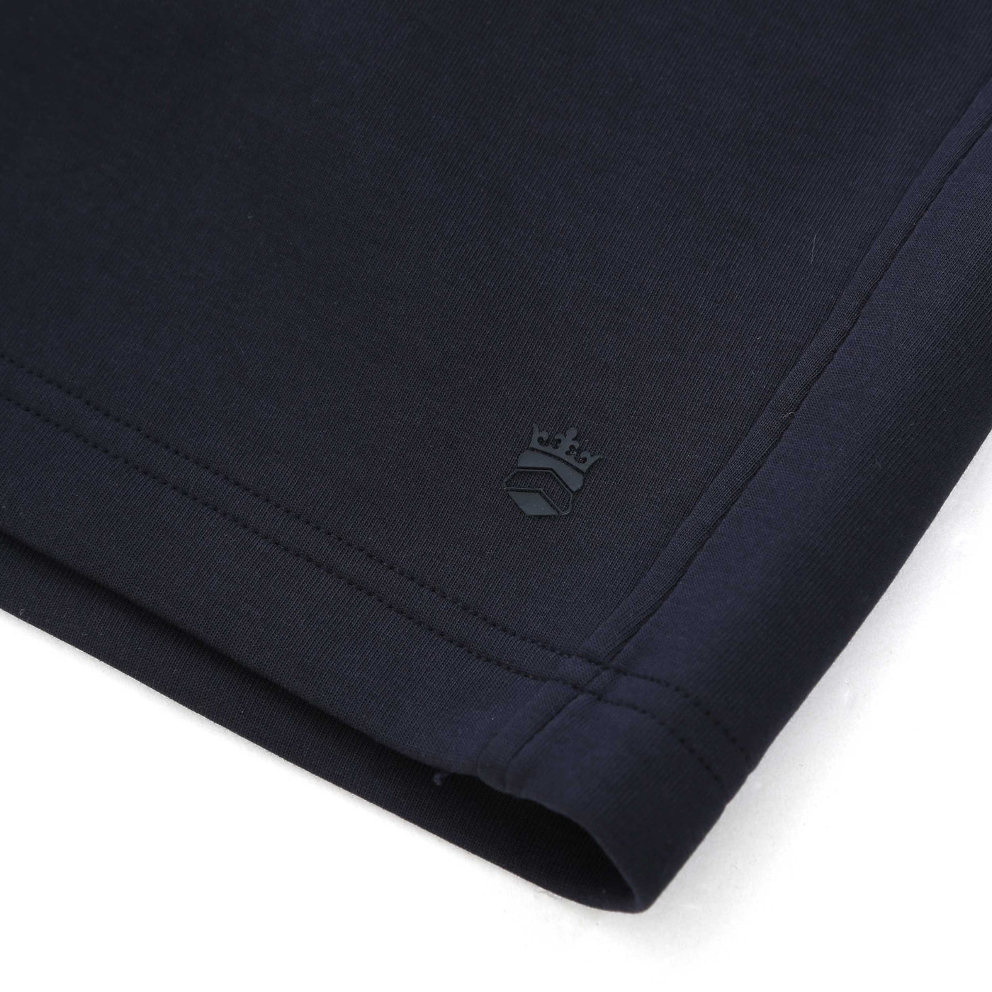 Thomas Maine Interlock Sweat Short in Navy Logo