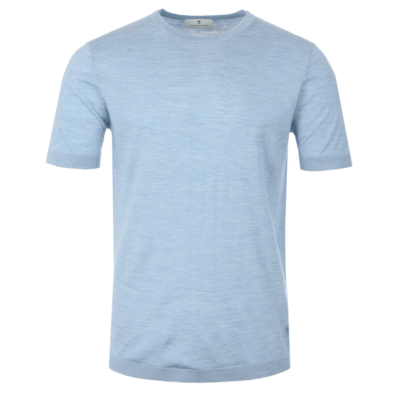 Thomas Maine Merino T-Shirt in Sky Blue