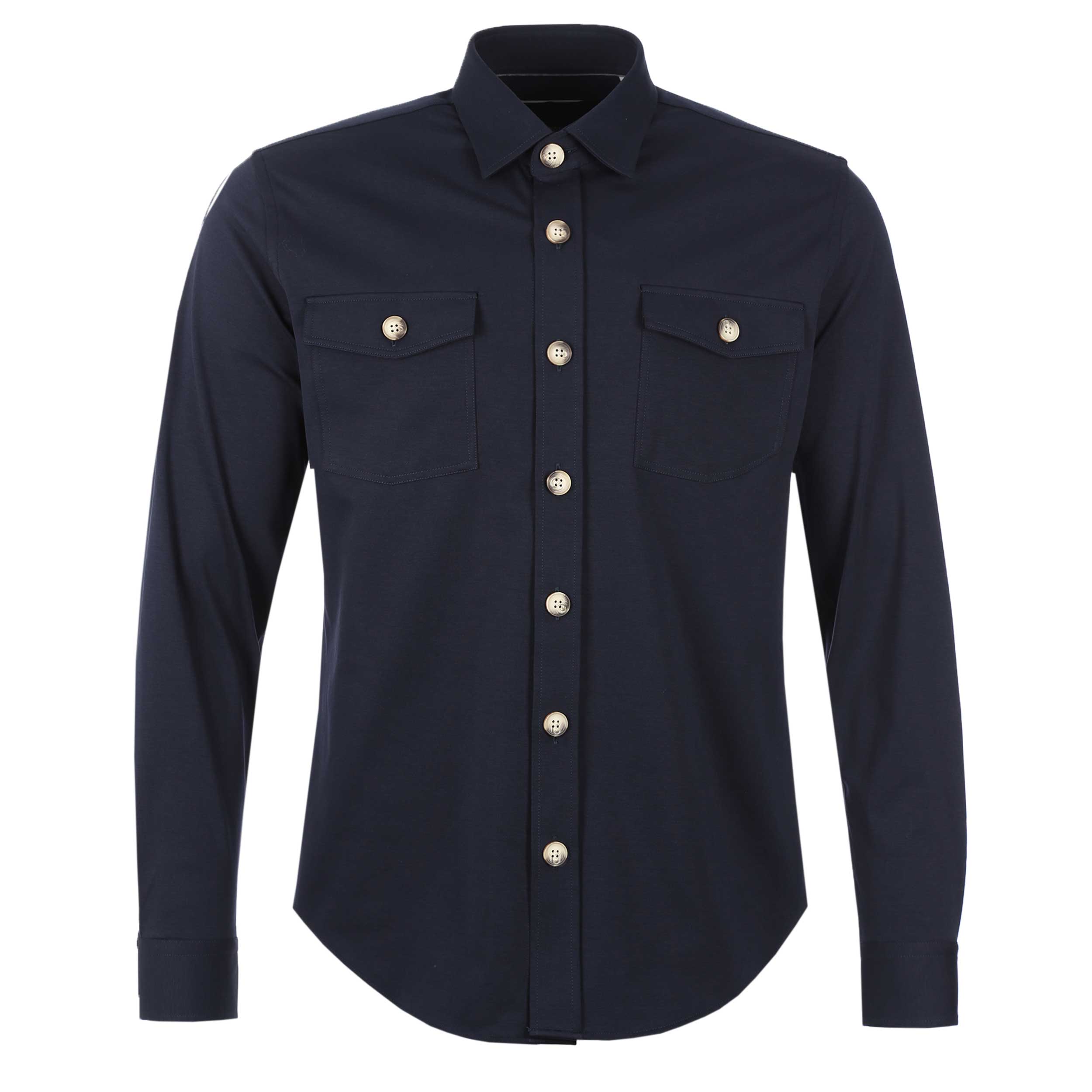 Thomas Maine Stretch Overshirt in Navy