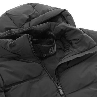UBR Enigma Ladies Coat in Black Fur Trim Removed