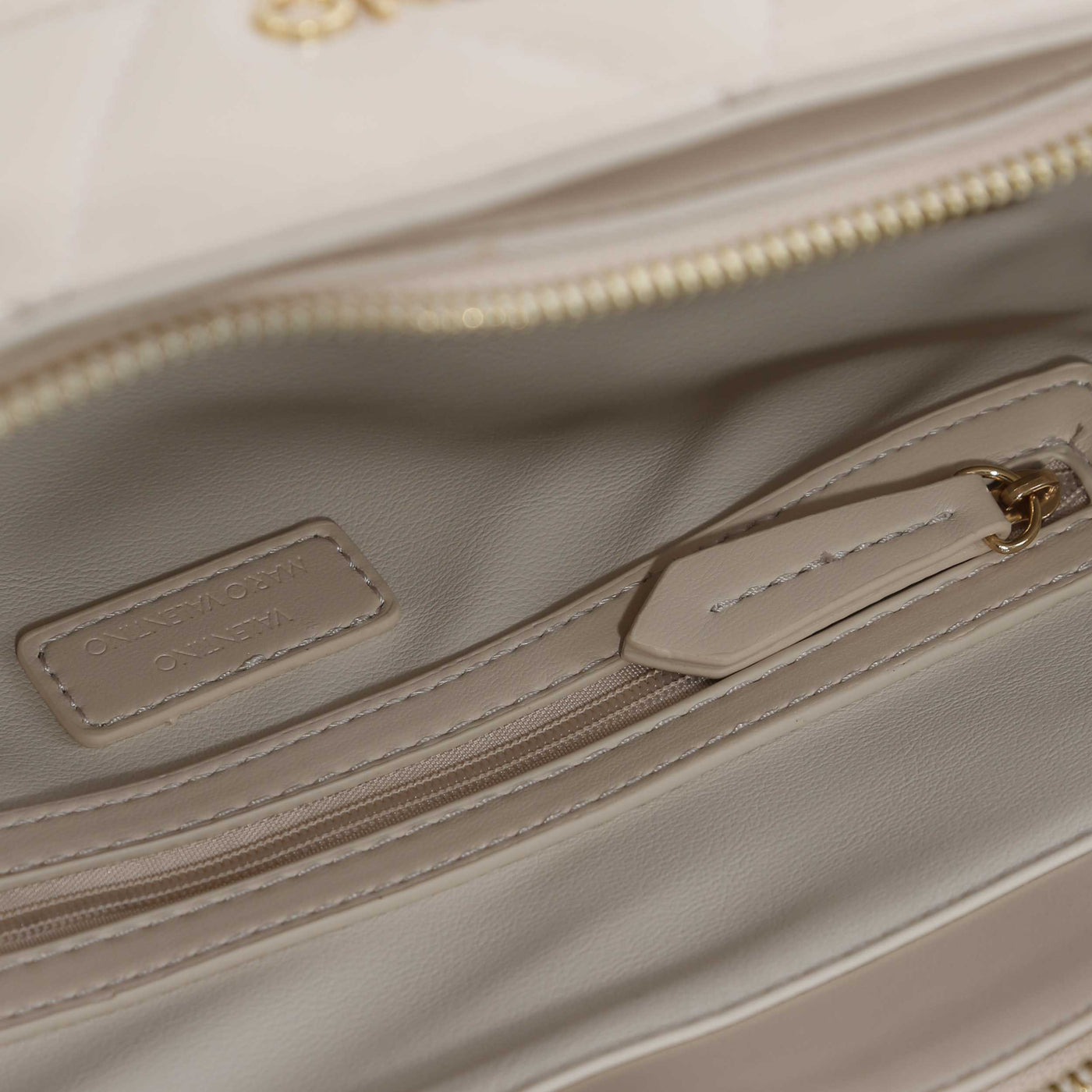 Valentino Bags Carnaby Ladies Shopper Bag in Ecru inside
