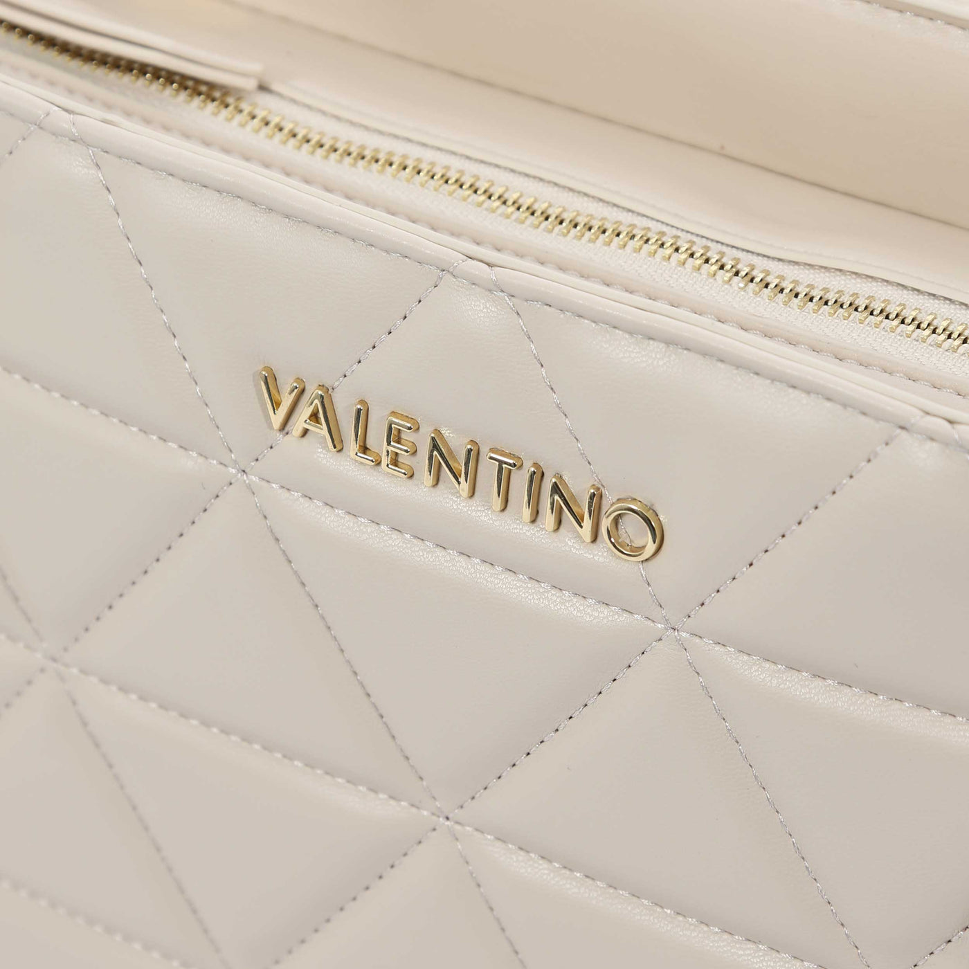 Valentino Bags Carnaby Ladies Shopper Bag in Ecru logo