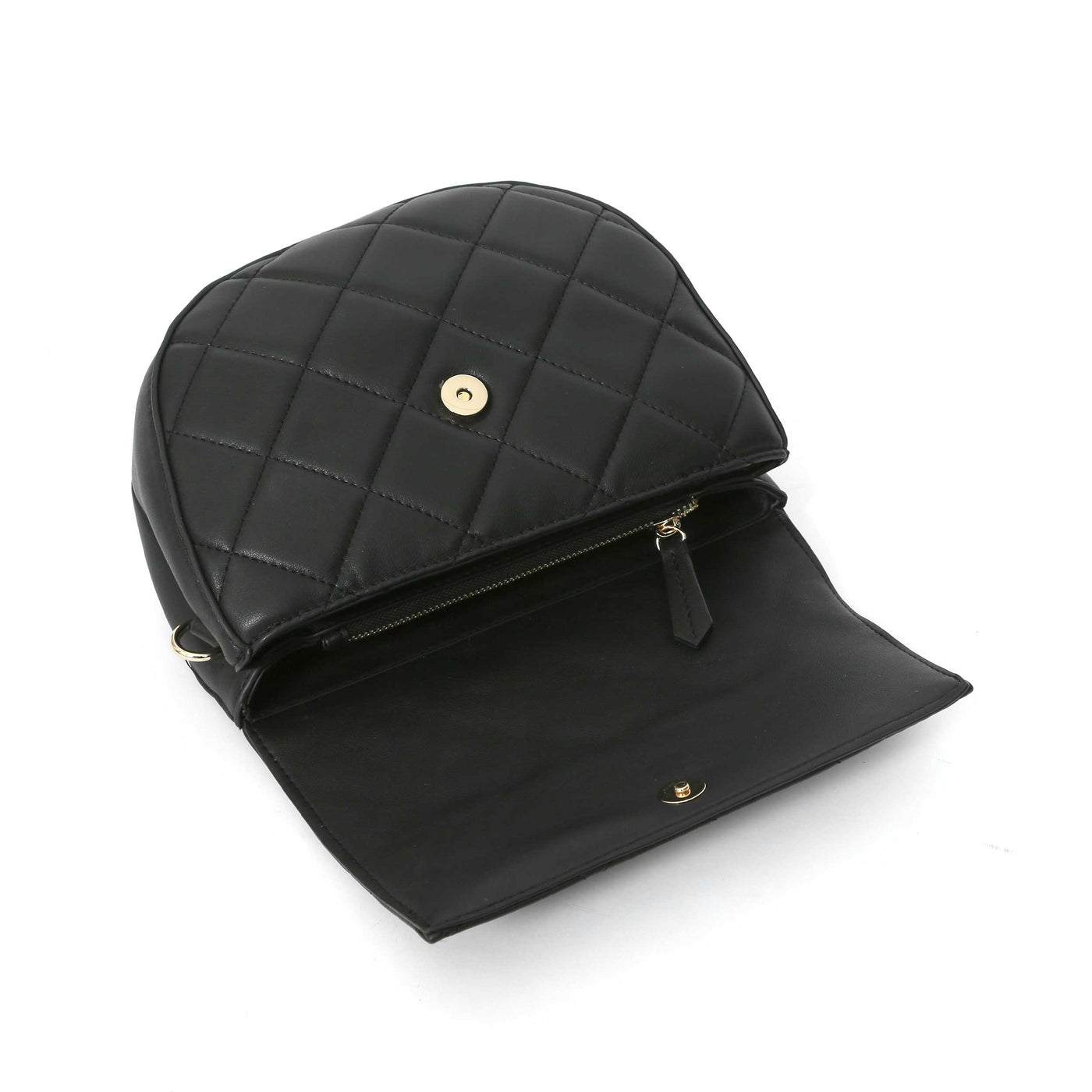 Valentino Bags Bigs Quilt Shoulder Bag in Black Open
