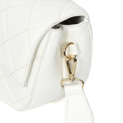 Valentino Bags Bigs Quilt Shoulder Bag in White Clasp