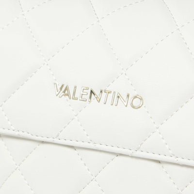 Valentino Bags Bigs Quilt Shoulder Bag in White Logo