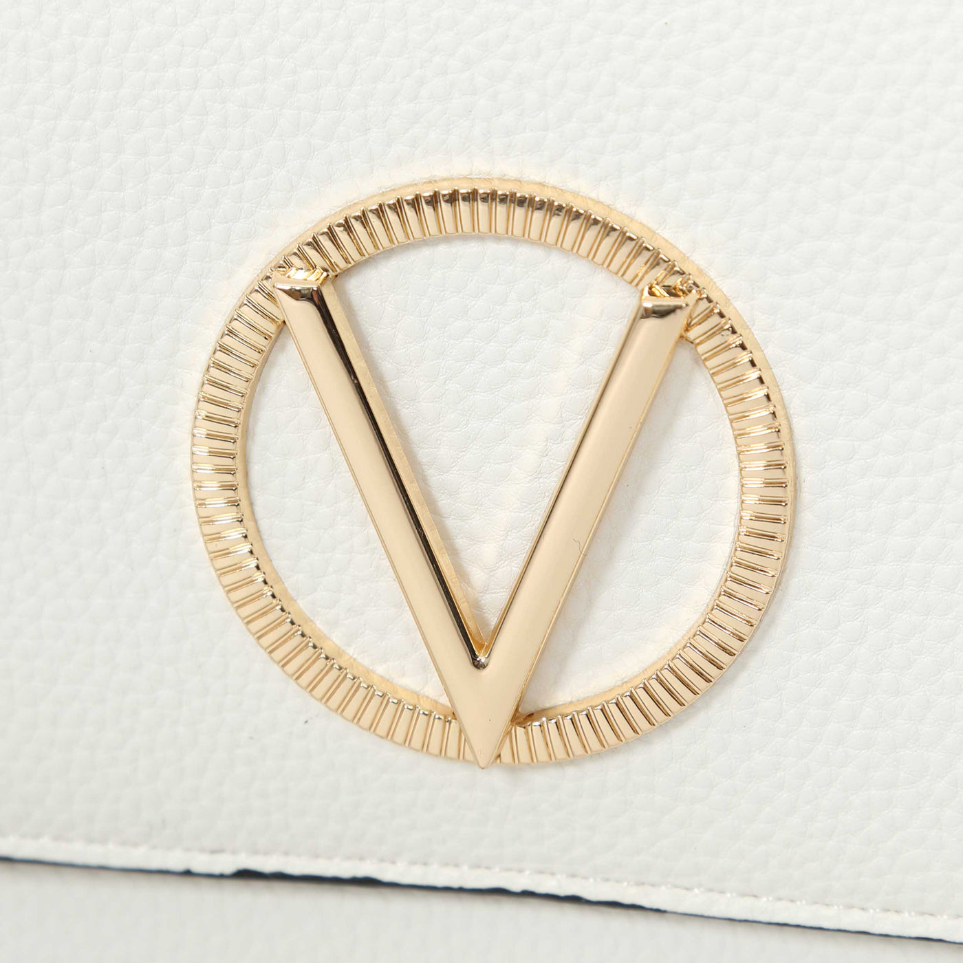 Valentino Bags Katong Ladies Shoulder Bag in White Logo