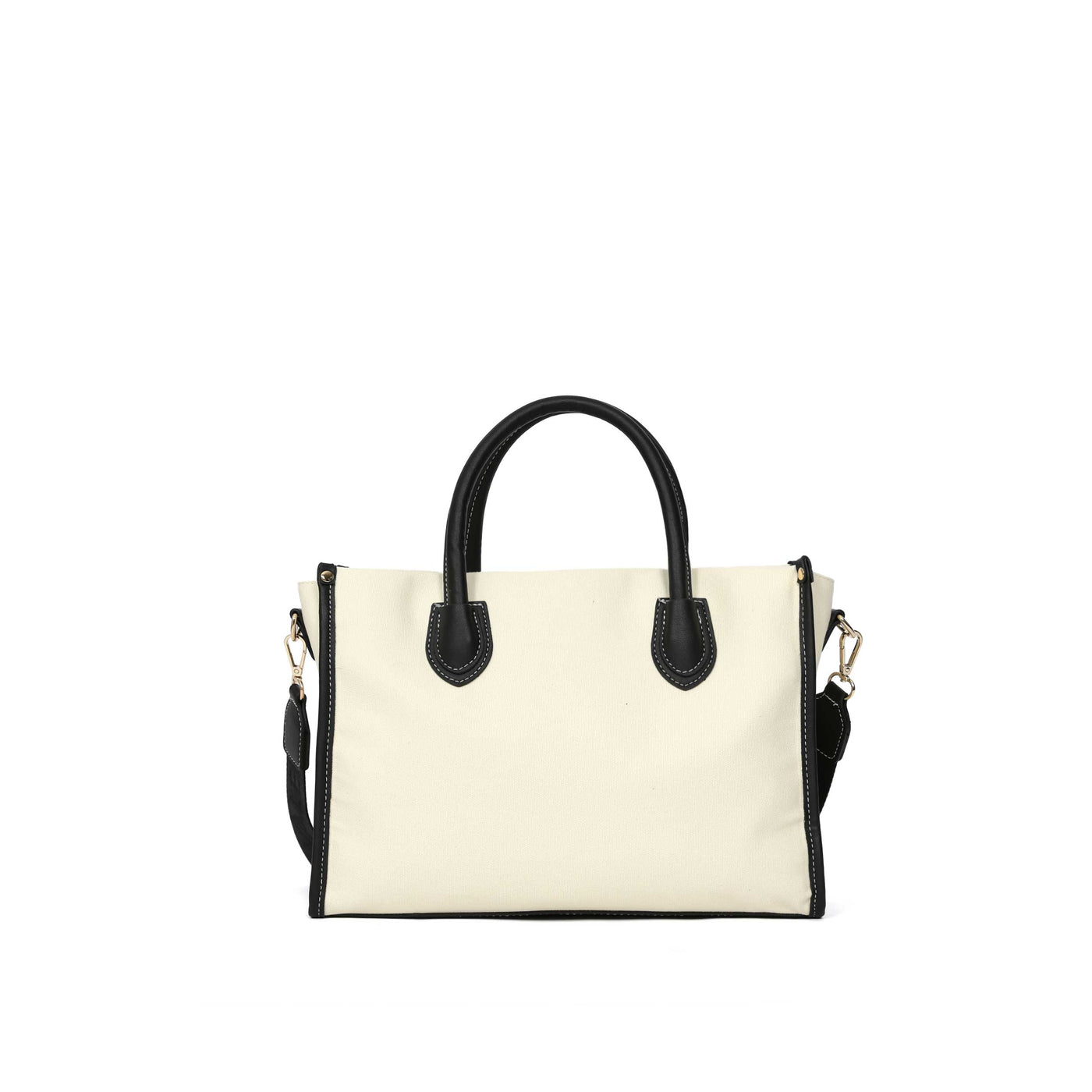 Valentino Bags Leith RE Ladies Mini Tote Bag in Natural & Black Back