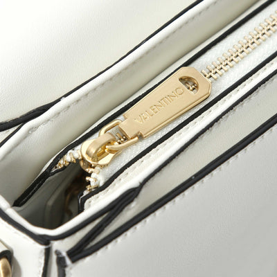 Valentino Bags Princesa Ladies Shoulder Bag in White Zip