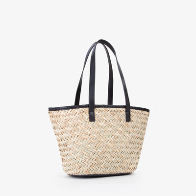 Valentino Bags Samuela Ladies Shopper Bag in Natural & Black Back
