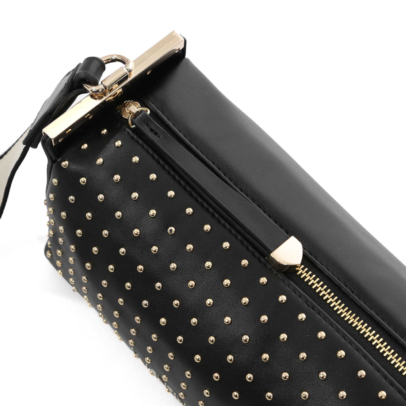 Valentino Bags Song Ladies Cross Body Bag in Black & Gold Zip