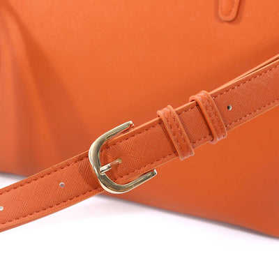 Valentino Bags Zero RE Ladies Tote Bag in Arancio Orange Buckle