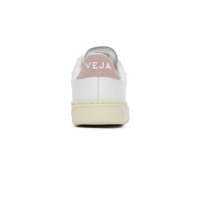 Veja V-12 Ladies Trainer in Extra White & Babe Heel