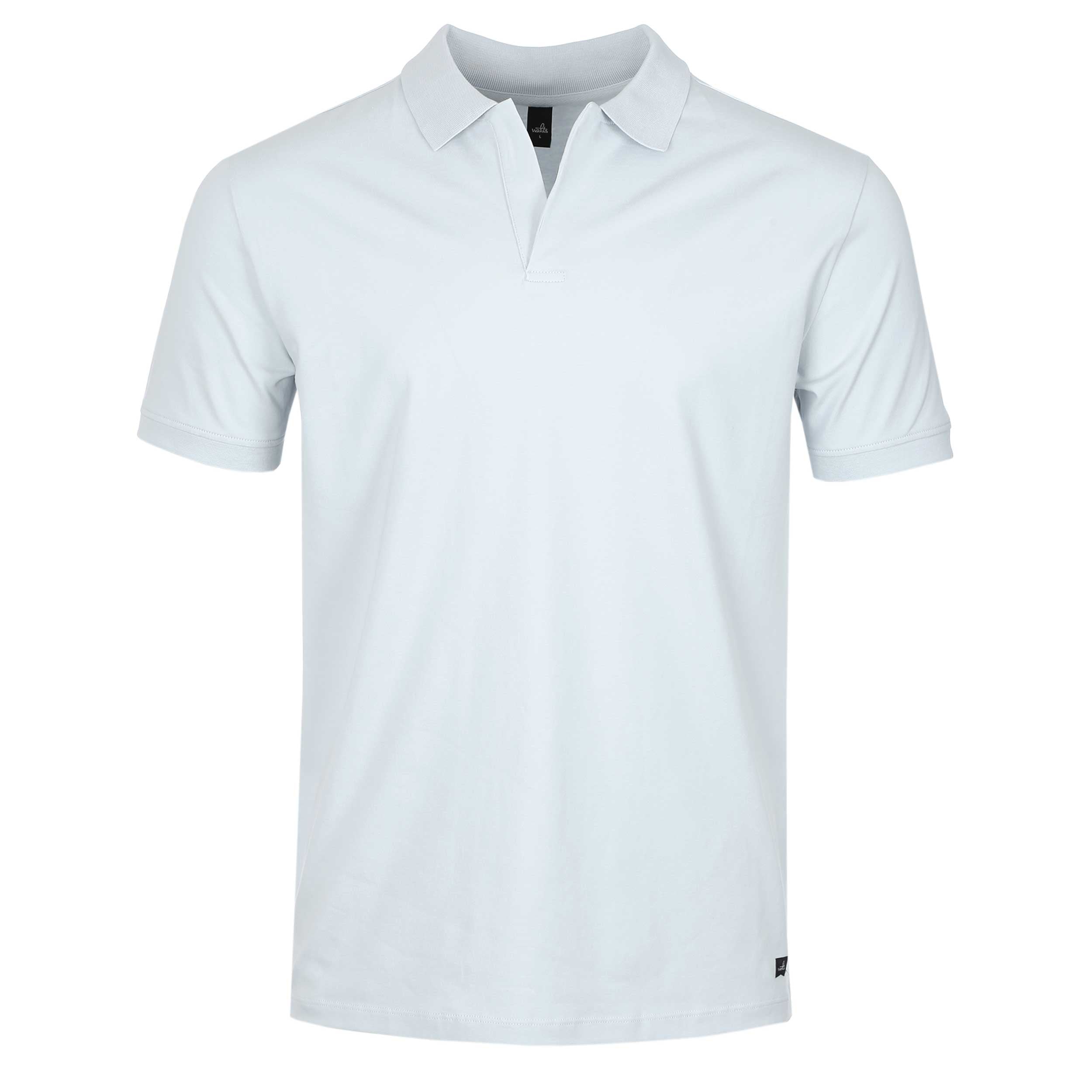 Wahts Hastings Jersey Stretch Polo Shirt in Frost Blue