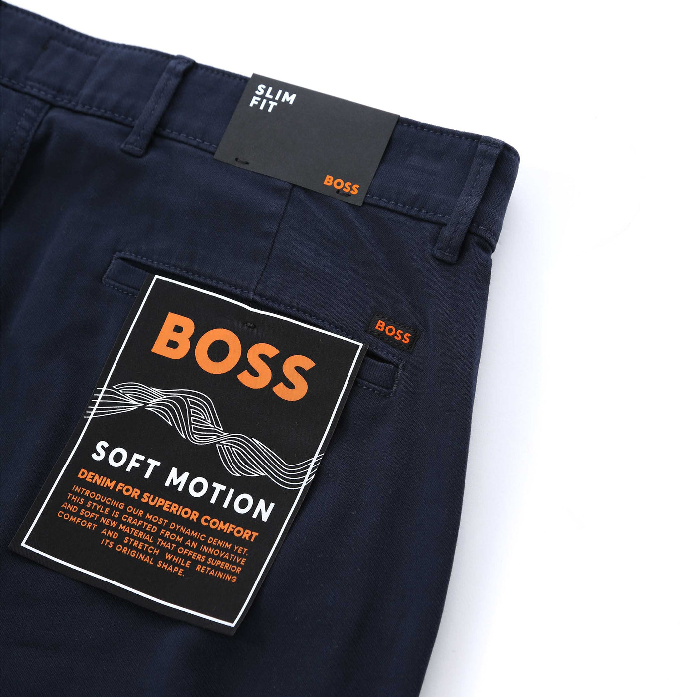 BOSS Chino Slim Chino in Dark Blue Detail 2