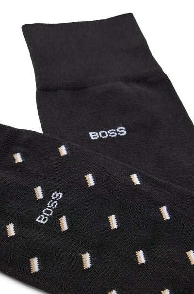 BOSS 2P RS Minipattern MC Sock in Black