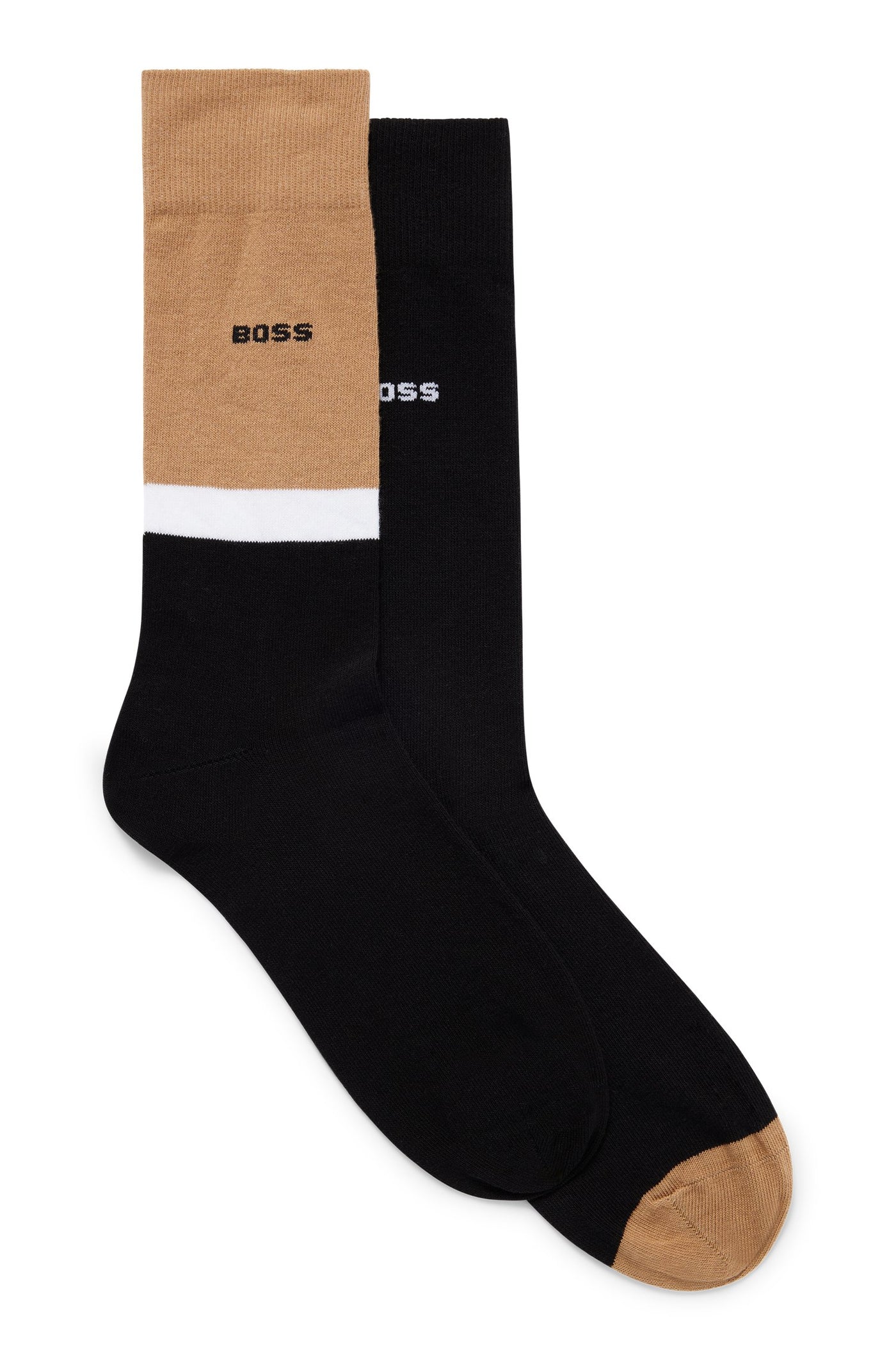 BOSS 2P RS Block Colour CC Sock in Black
