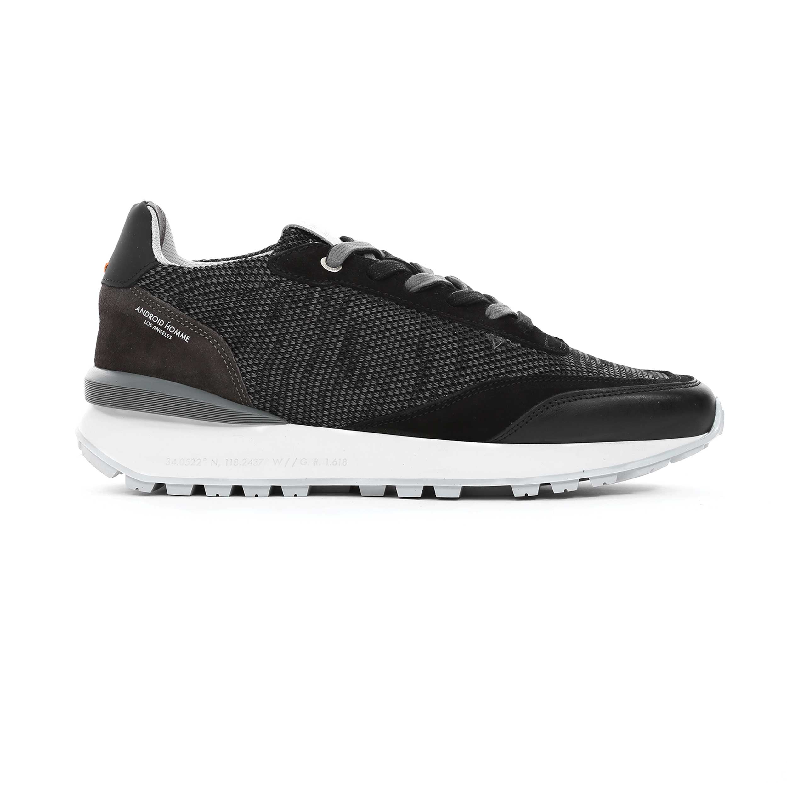 Android Homme Marina Del Ray Trainer in Black Grey Knit