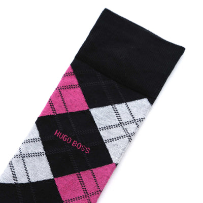 BOSS Argyle Sock in Black