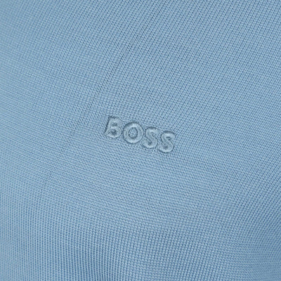 BOSS Baram L Knitwear in Pastel Blue Logo