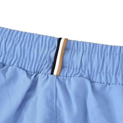 BOSS Dolphin Swim Short in Sky Blue Logo Tab 2