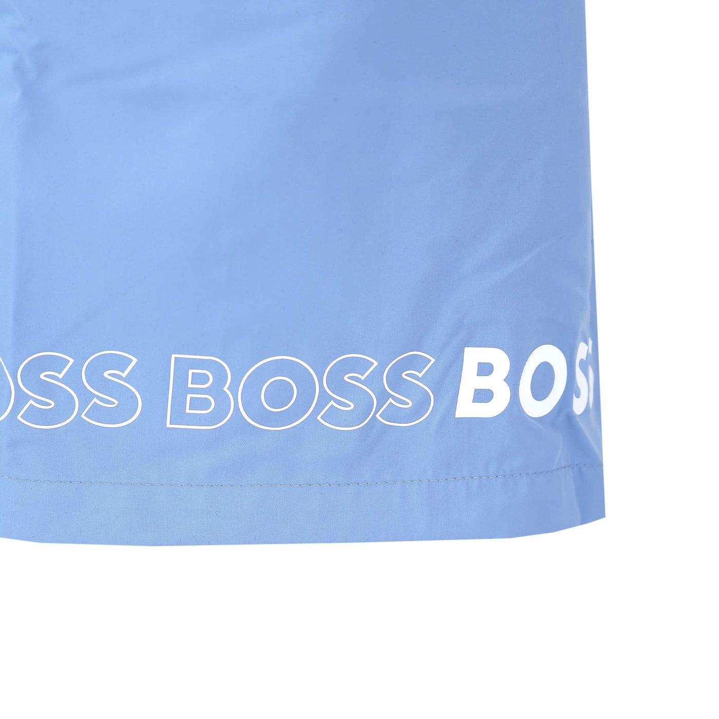 BOSS Dolphin Swim Short in Sky Blue Logo