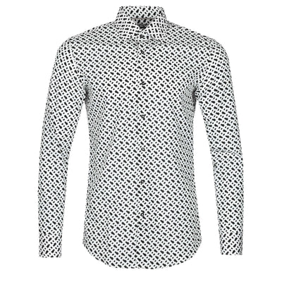 BOSS H Hank Kent C1 214 Shirt in Black & White Print 