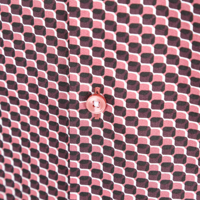 BOSS H Hank Kent C1 214 Shirt in Geometric Red Print Print