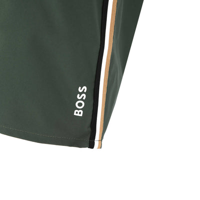 BOSS Iconic Swim Short in Khaki Logo
