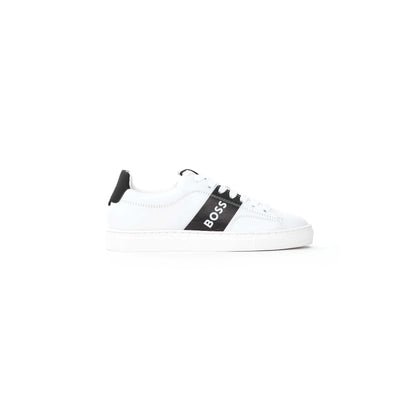 BOSS Kids Logo Cup Sole Trainer in White