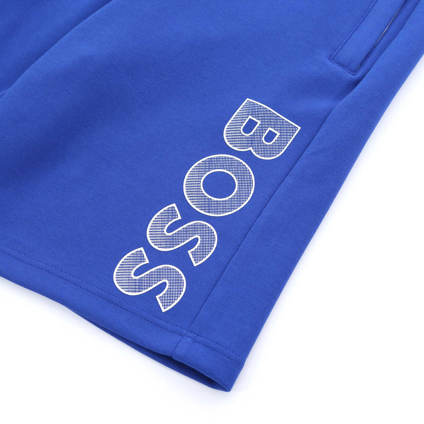 BOSS Kids Ombrey Sweat Short in Splash Blue Logo
