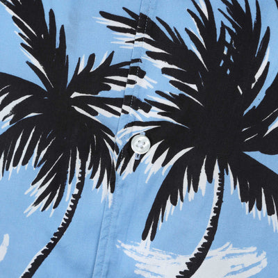 BOSS Lars O SS Shirt in Open Blue