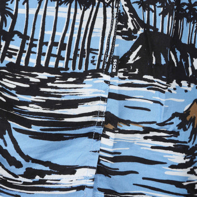 BOSS Lars O SS Shirt in Open Blue