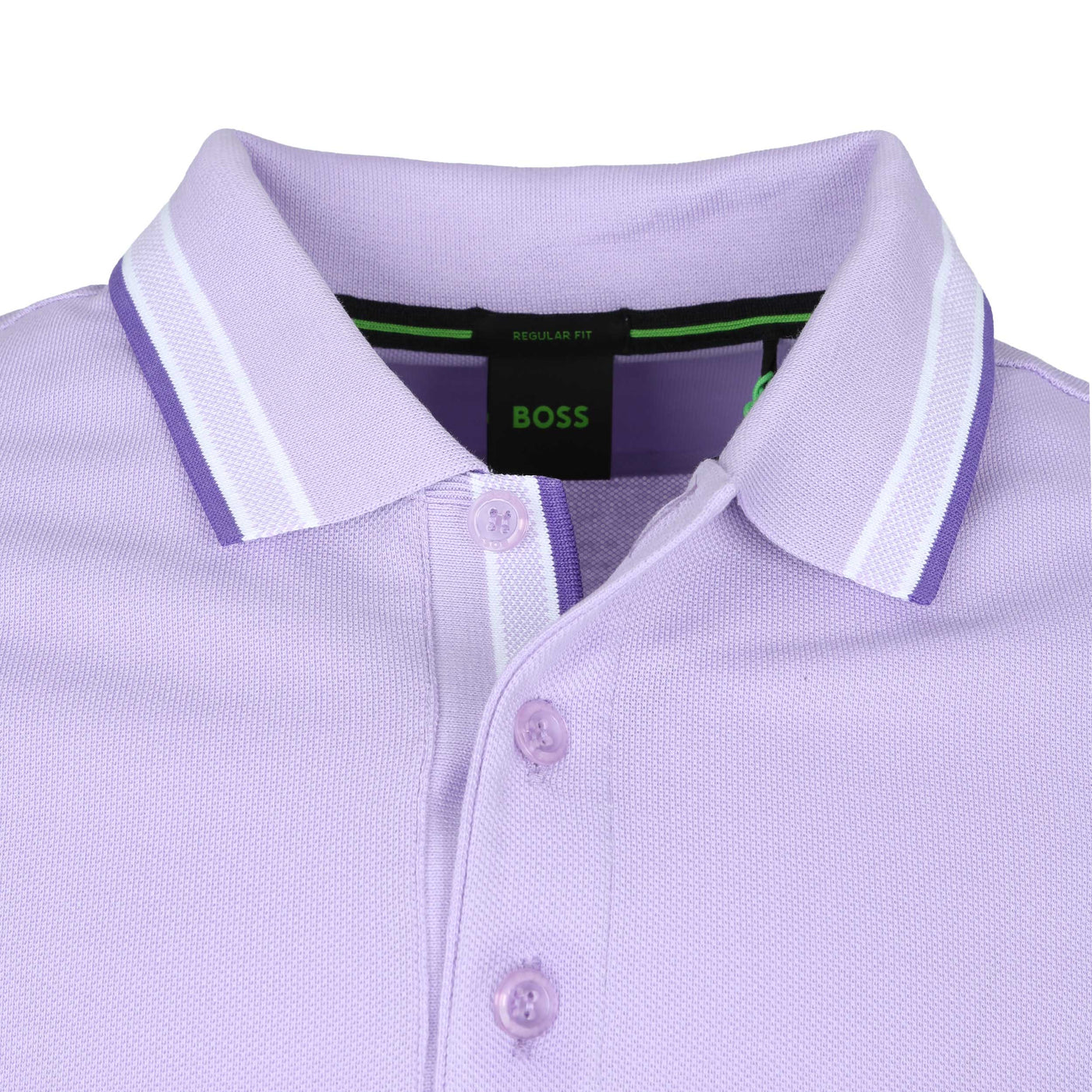BOSS Paddy Polo Shirt in Lilac Placket